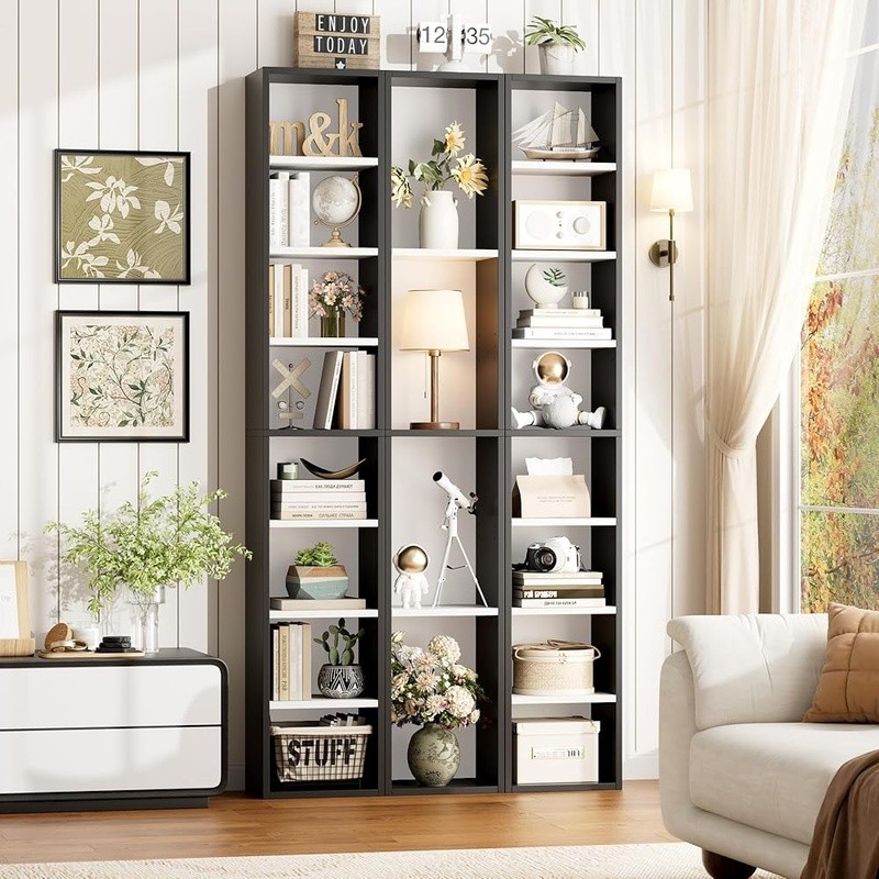 Media Storage Tower Adjustable DVD CD Bookshelf Compact Display Rack Home Office