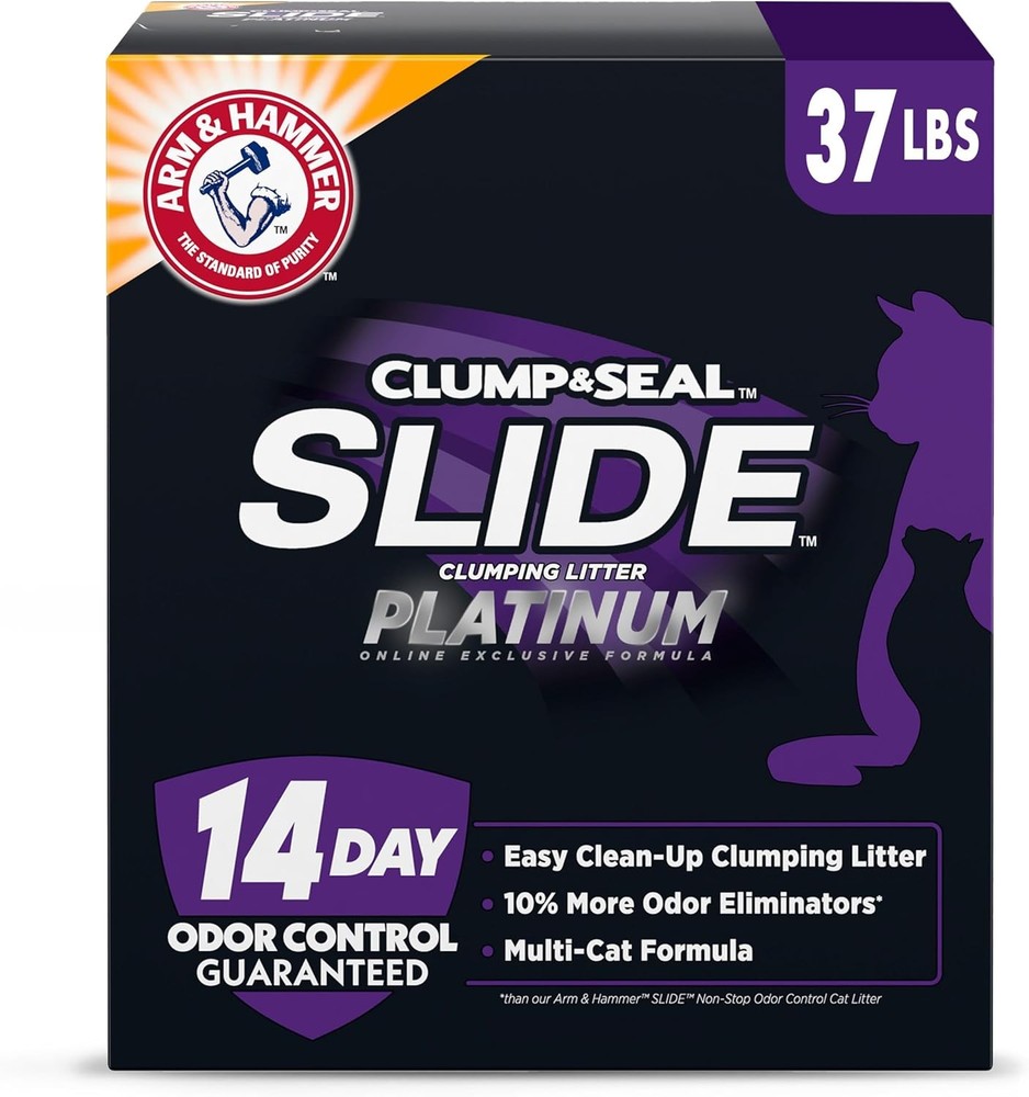 ARM & HAMMER Clump & Seal SLIDE Platinum Multi-Cat Clumping Cat 37 Lbs