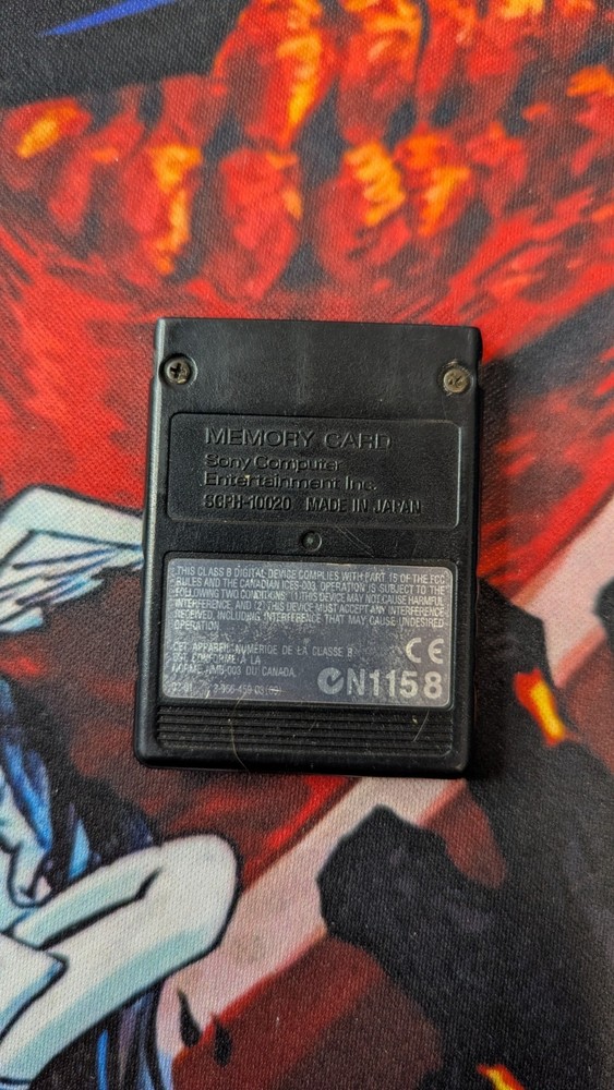Sony Playstation 2 Memory Card PS2 OEM MagicGate 8MB SCPH-10020 Black Tested