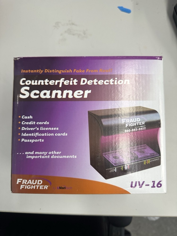 Fraud Fighter UV-16 Counterfeit Detection Scanner