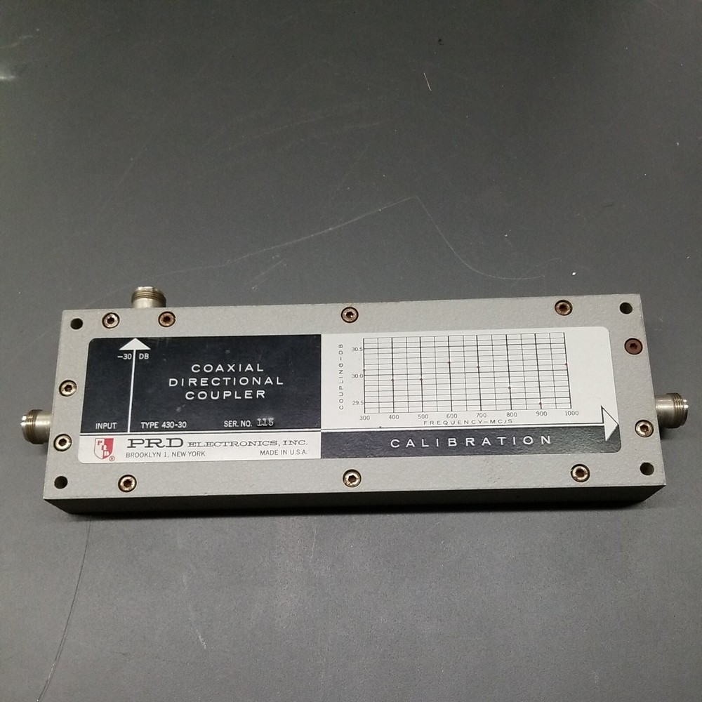 RF Microwave Directional Coupler, PRD Electronics Type 430-30