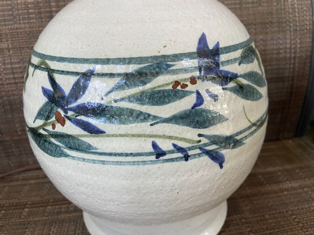 Vintage Norwegian Norway ? Pottery Table Lamp #2