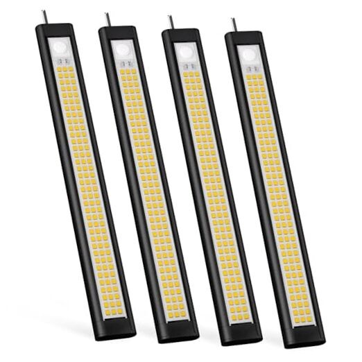 12V LED Light, 12 Volt Light Bar, Enclosed LED Light Technology Black-4P