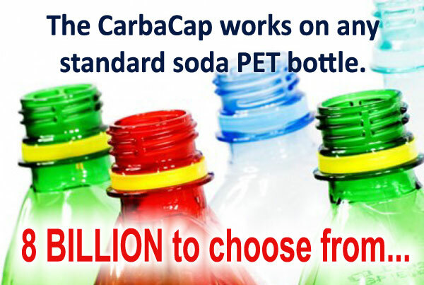 CarbaCap Carbonater for Tonic Water Seltzer Soda Pop Beer Wine Drink Carbonator