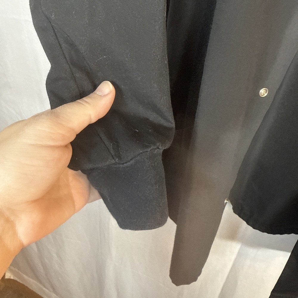 Natural Uniforms Natural Comfort Black Scrub Jacket Size Large Preowned