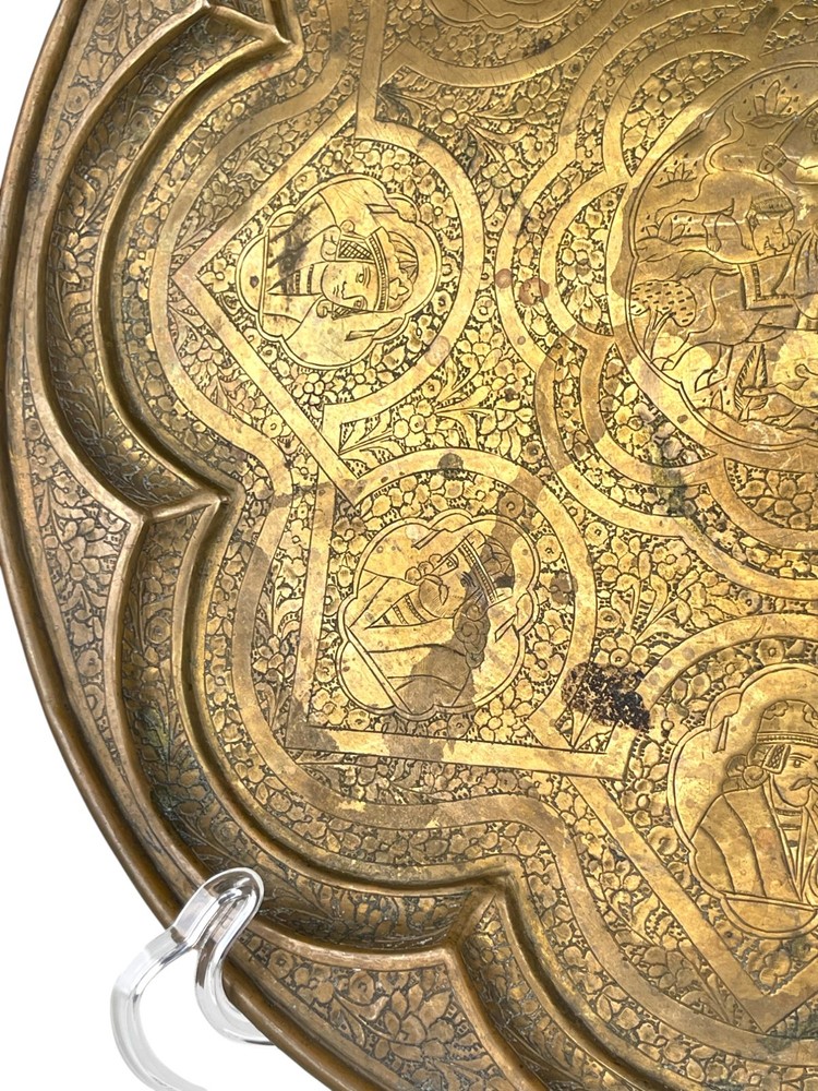 A Middle Eastern Handmade Brass Tray