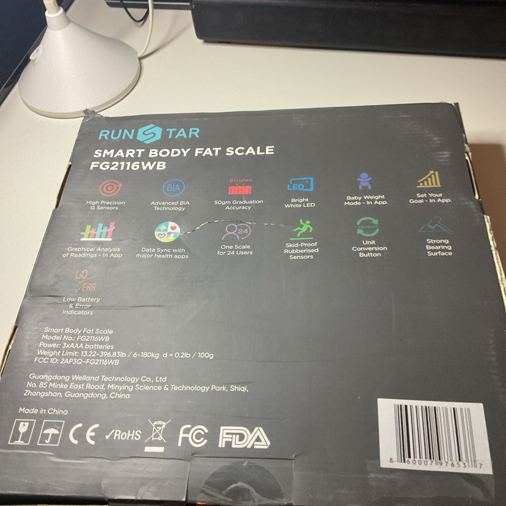 Runstar Smart Body Fat Scale