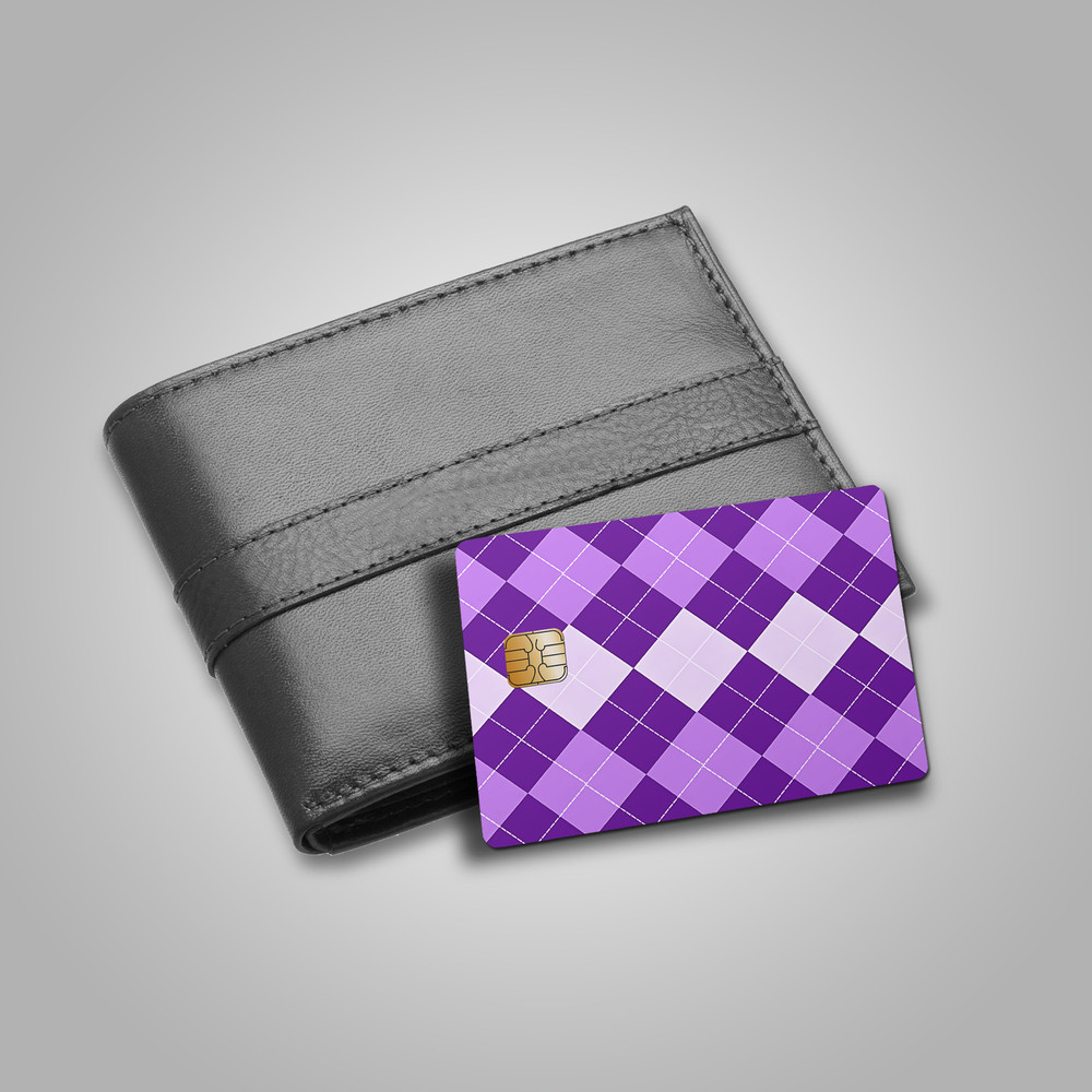 Pastel Argyle Card Skin (PURPLE)
