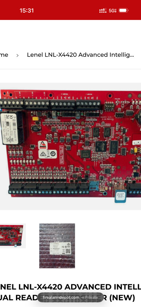 LNL-X4420 Lenel Advanced Intelligent Dual Reader Controller Board.