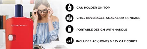Frigidaire Curtis Retro Mini Compact Beverage Refrigerator For Keeping Office