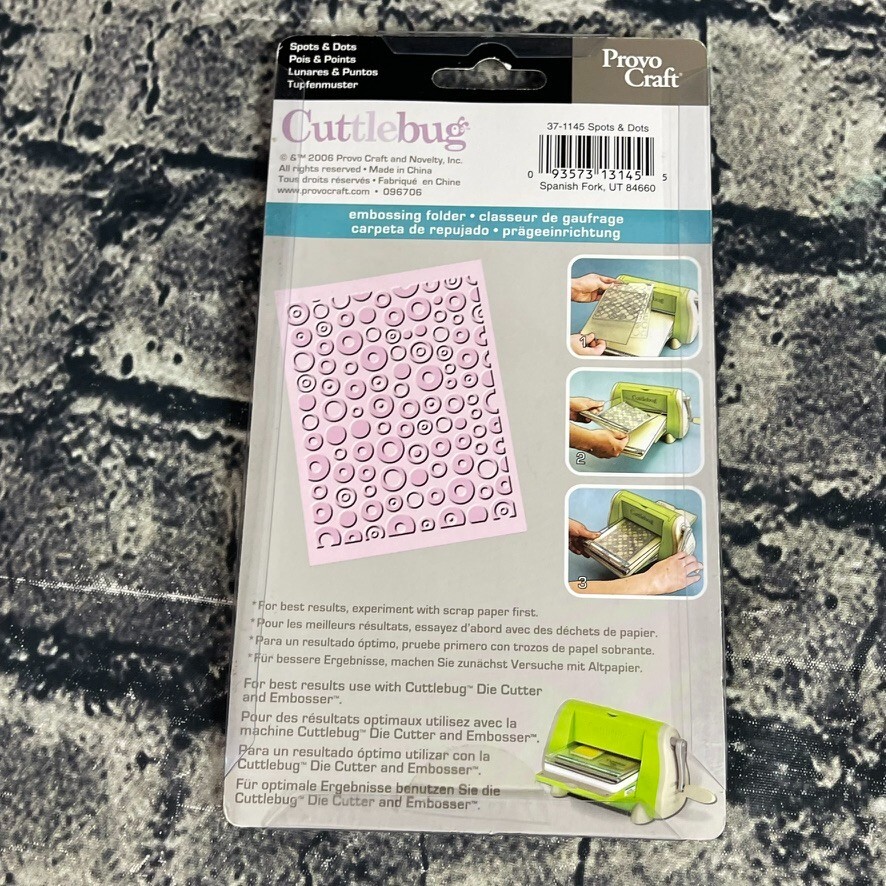 Cuttlebug SPOTS & DOTS Provo Craft Embossing Folder