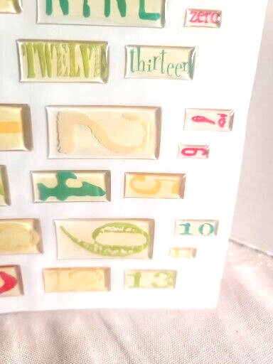 Tim Holtz Epoxy Stickerz Numbers Junk Journal