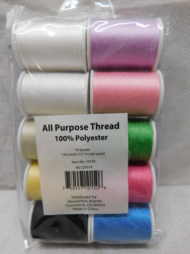 Spools All Purpose Thread Assorted Colors 10 Pack