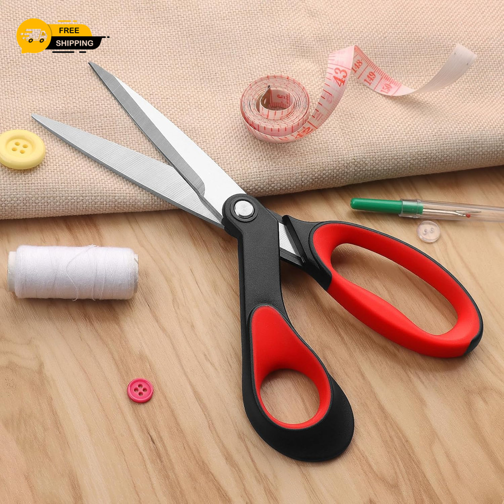 True Left Handed Sewing Scissors, Heavy Duty Multi-Purpose Tailor Scissors, Stai