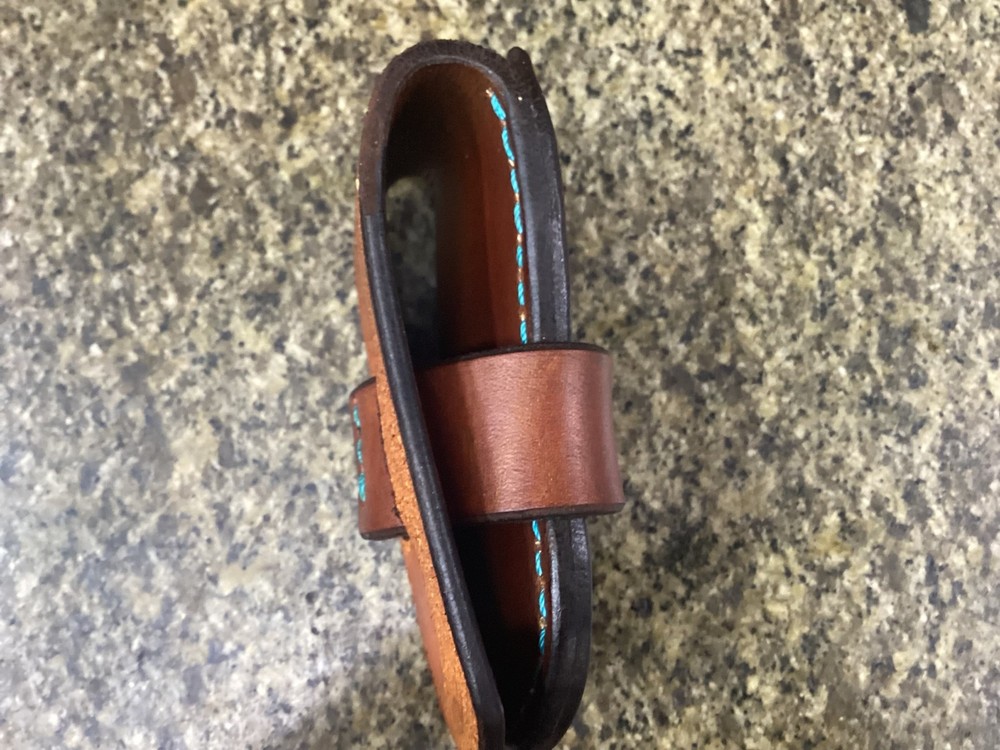 Leather Folding Knife Belt Loop Sheath Buck 110 Size (Sheath Only)