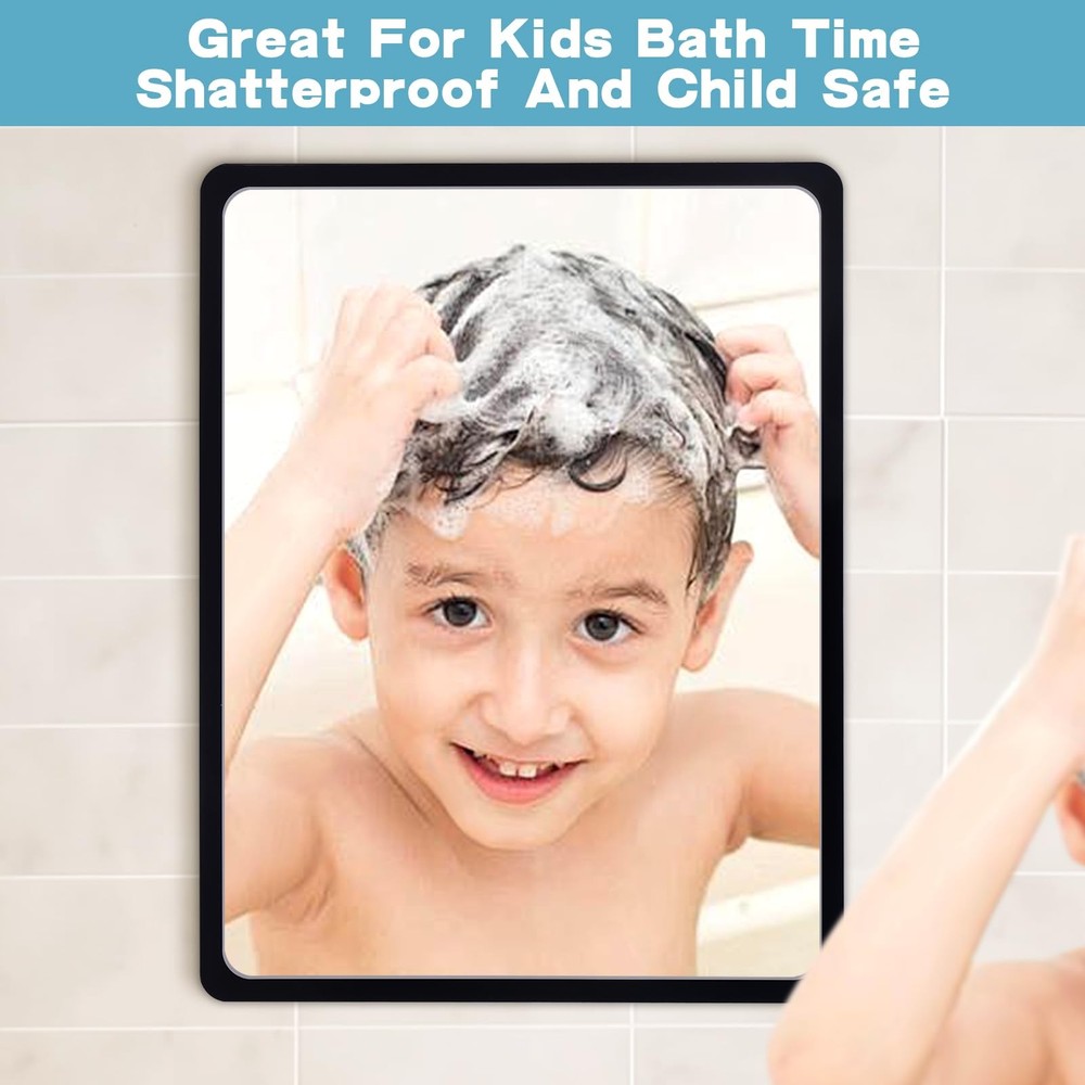 9x7 Inch Rectangular Fogless Shower Mirror Bathroom Wall Mirror for Shaving