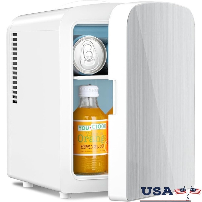 Compact Mini Fridge Portable AC DC Quiet Refrigerator Home Office Dorm New