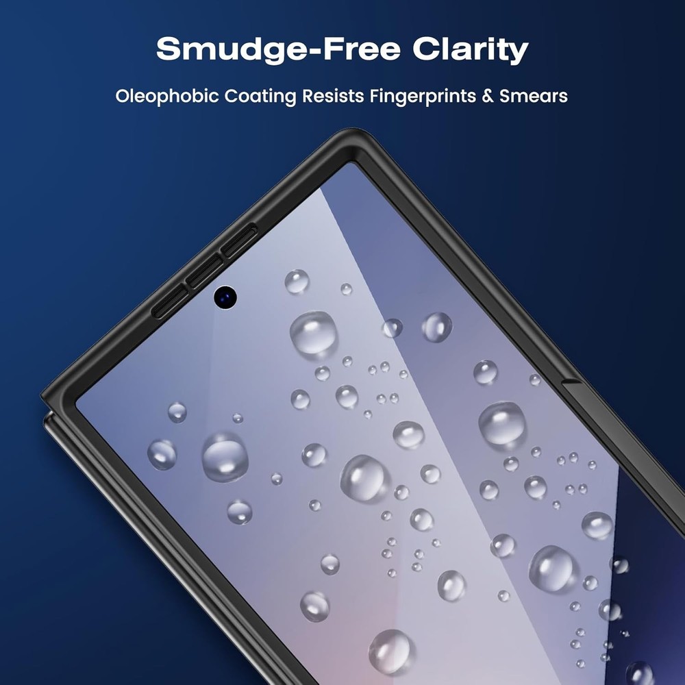 Tempered Glass Screen Protector for Galaxy Z Fold 7 with Built-in Front Frame Bl