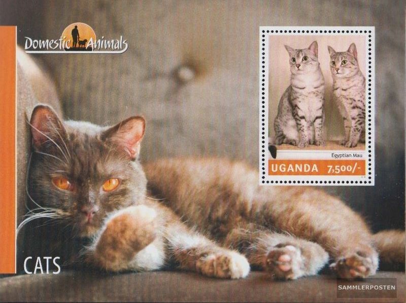 uganda Block468 MNH 2014 Cats