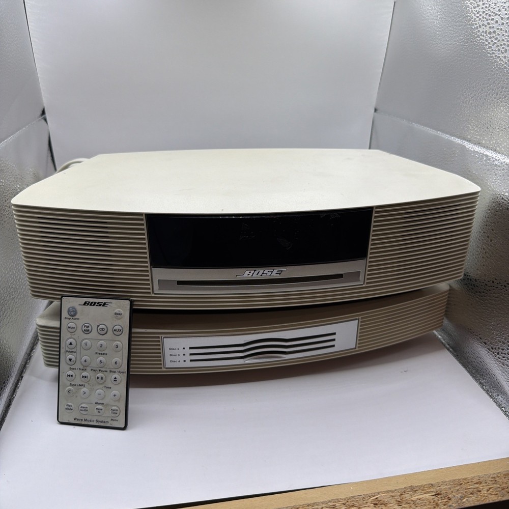 Bose Wave Music System AWRCC2 w/Wave Multi-CD Changer CD Error For Repair!