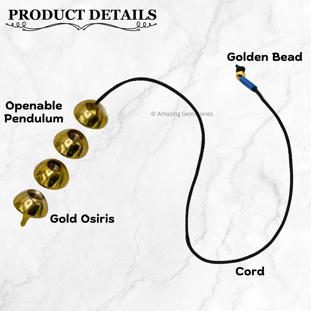 Gold Osiris Steel Copper Pendulum for Divination