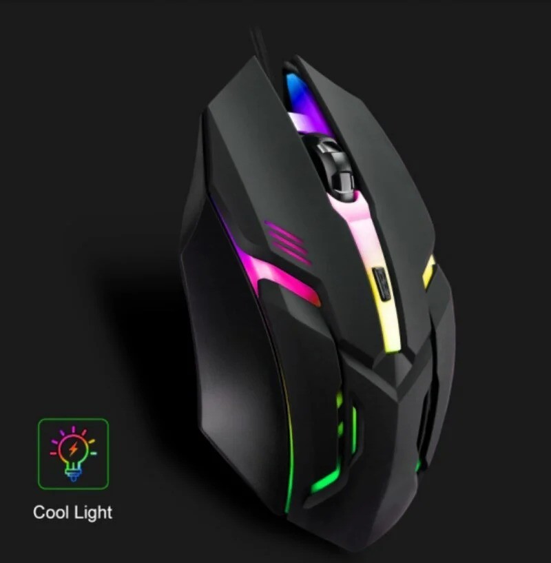 Ergonomic Gaming Mouse RGB Backlit 4 Button USB for PC Laptop