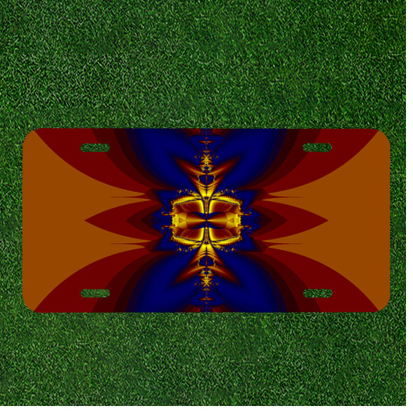 Creative Personalized Car License Plate With Abstract Artwork Fractal