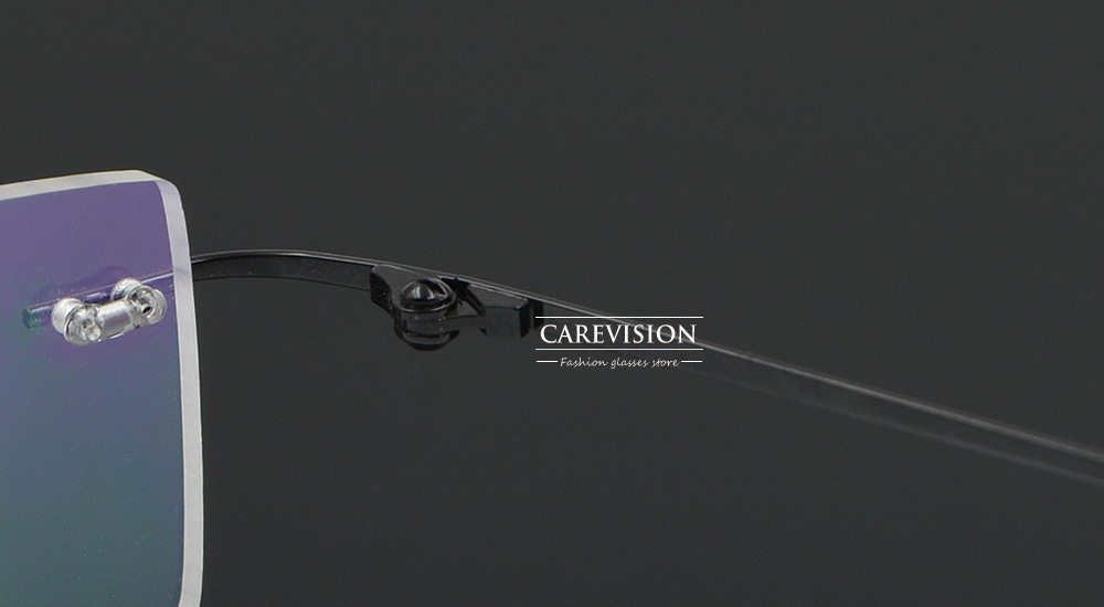 Unisex Memory Titanium Alloy Rimless Eyeglasses Frames Rectangle Glasses RX Able