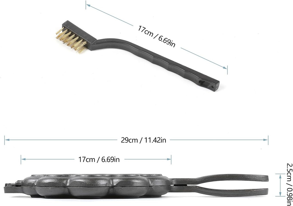 Cast Iron Heart Shaped Waffle Iron, Waffle Maker