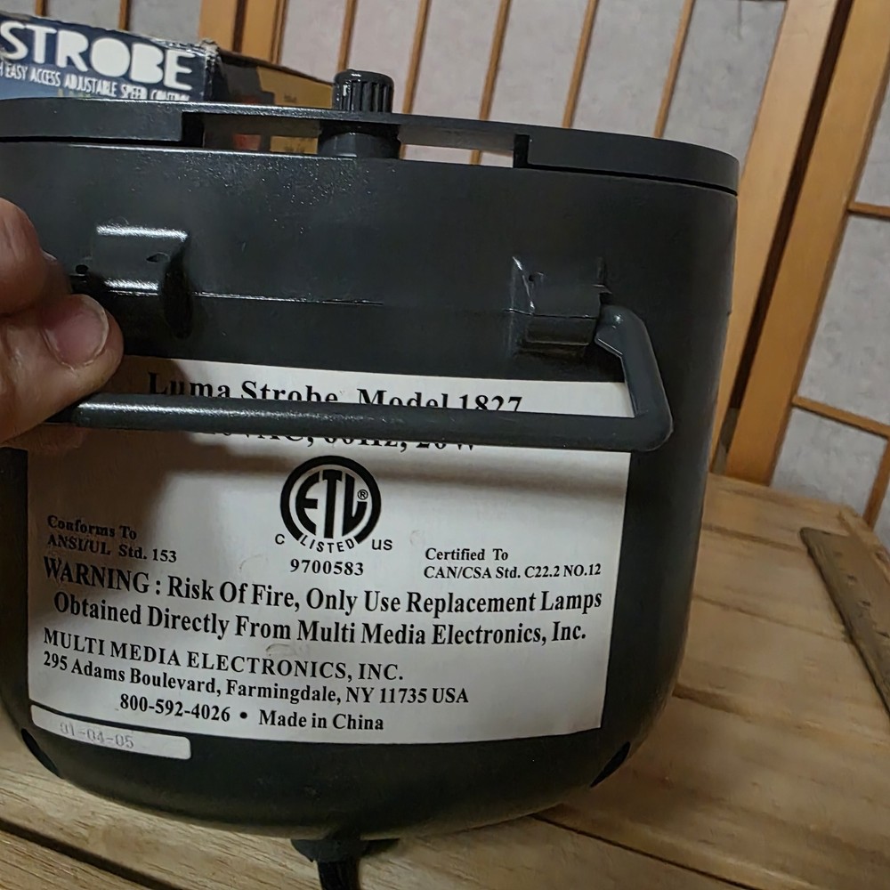 Lumastrobe Strobe Light Variable Speed/Color Tilt Stand WORKS READ