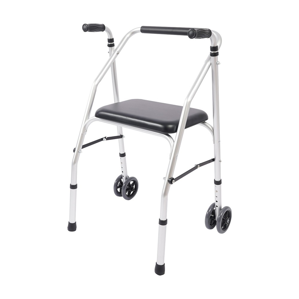 Adjustable Height Walker Folding Walker Floorstanding Foldable Chair 48-58cm