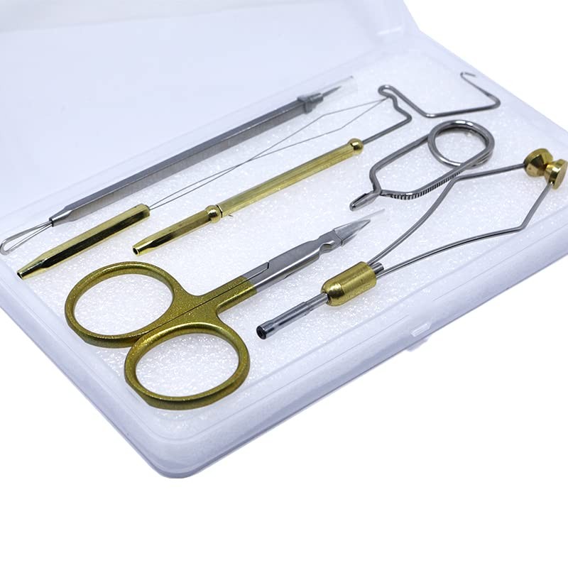 Fly Tying Tools 6PCS Combo Fly Tying Kit Fly Tying Set Fly Tying Tools Set- A