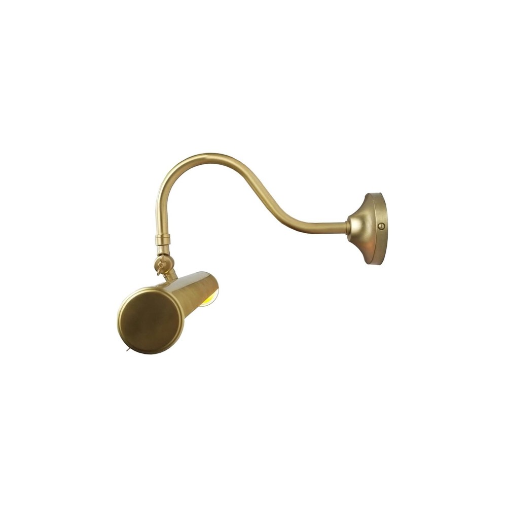 Antique Brass Light–Adjustable Swan Neck Gallery Sconce for Artwork Display