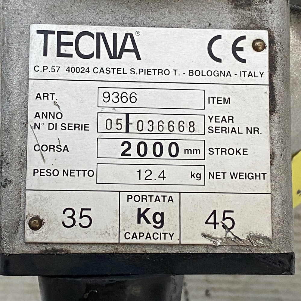 TECNA 9366 2000mm Cable Zero-Gravity air balancer 35-45kg & Teleskopbalancer TB3