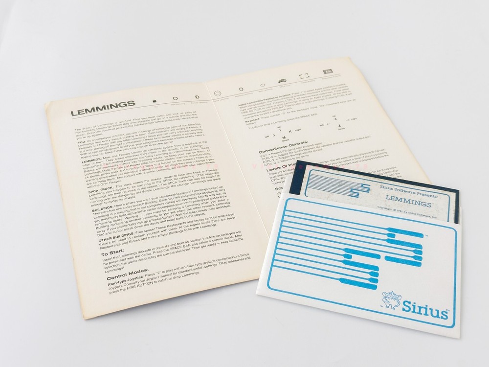 Lemmings - Sirius Software - 1982 / Apple II