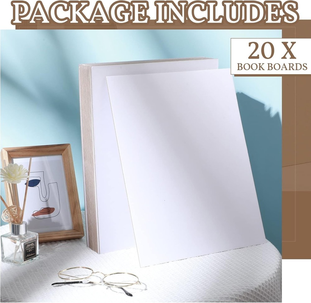 20 Pcs Heavy-Duty Chipboard Sheets for Bookbinding & Crafts, 11x8.5in