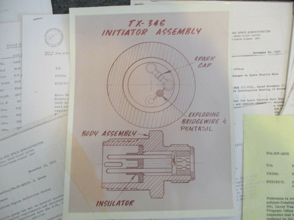 1970-72 NASA MSFC SSME ORBITER DEVELOPMENT/SIGNED AWARD CERTIFICAT-EBERHARD REES