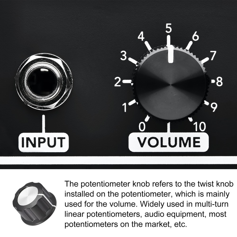 Potentiometer Control Knob Insert Shaft Switch Knobs 6mm/Black