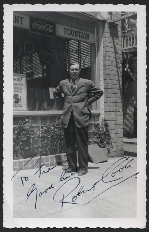 ROBERT COOTE - INSCRIBED PHOTOGRAPH SIGNED