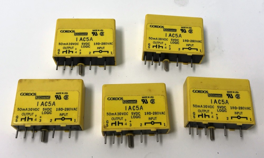 Lot of 5 Gordos IAC5A Solid State Relay Module