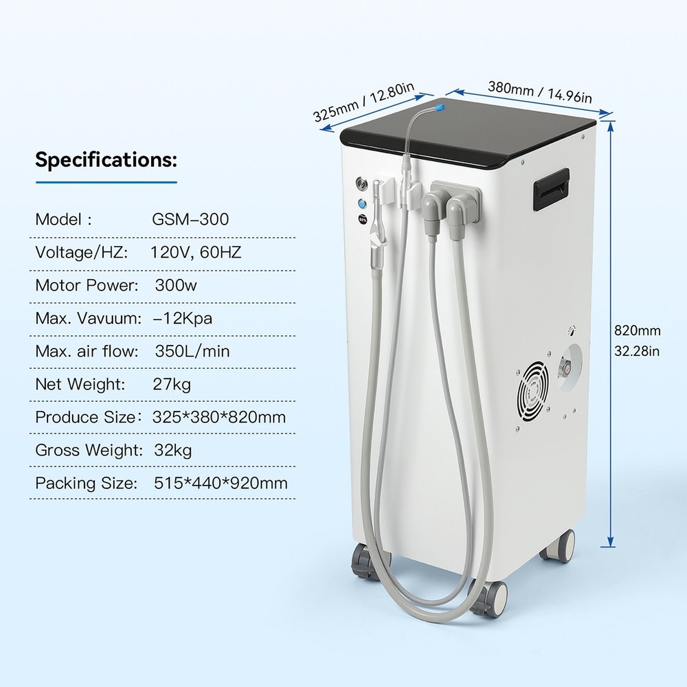 Dental Electric Suction Machine Negative Pressure System Strong Suction Unit