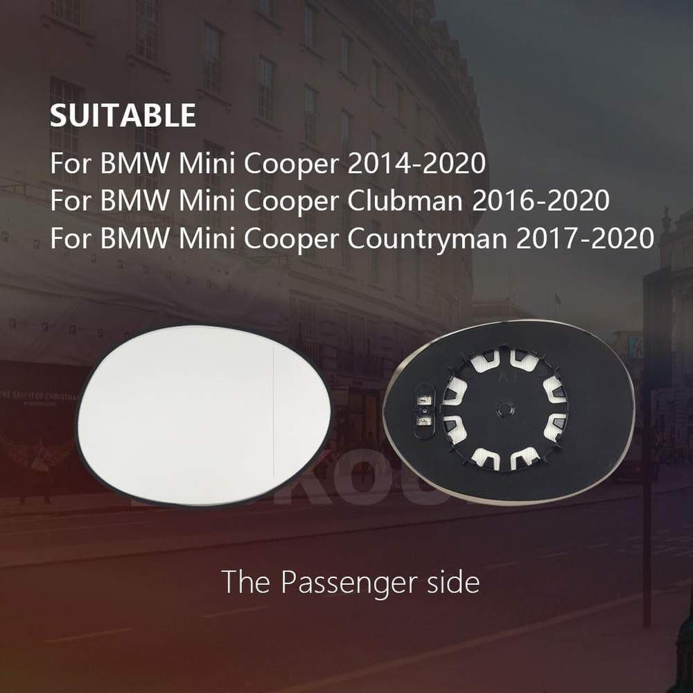 Passenger Side Mirror Glass for BMW Mini Cooper 2014 S-Class Passenger side