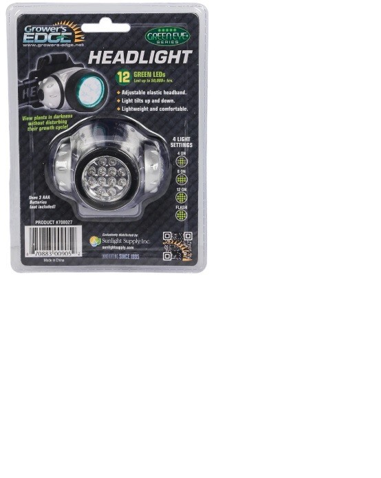 grower's edge head lamp green light