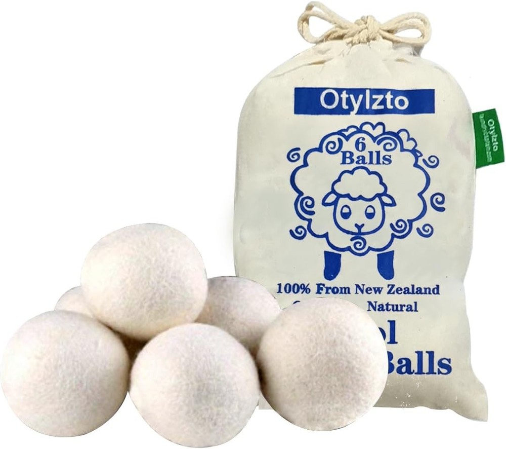 Natural Wool Dryer Balls 6 Pack Reusable