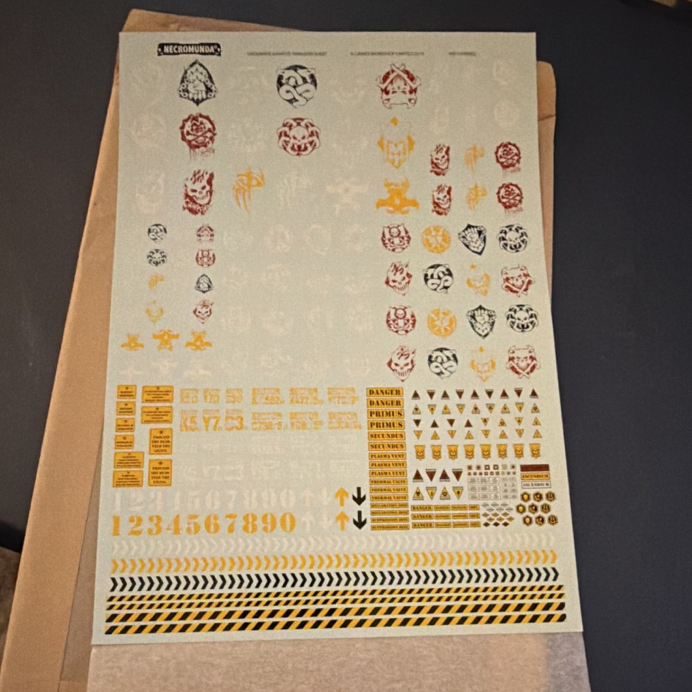 Games Workshop Necromunda Graffiti Transfer Sheet