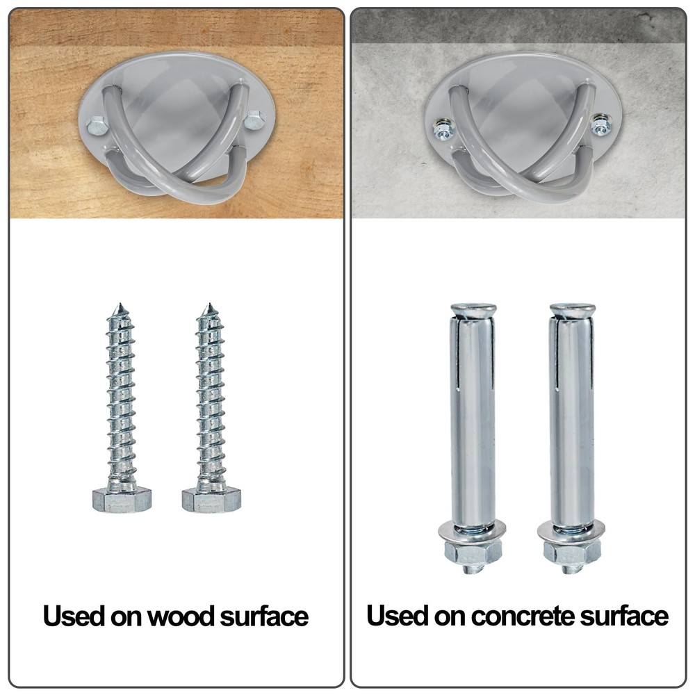 Faswin Wall Mount Bracket for Suspension Straps, Ceiling Anchor X Silver