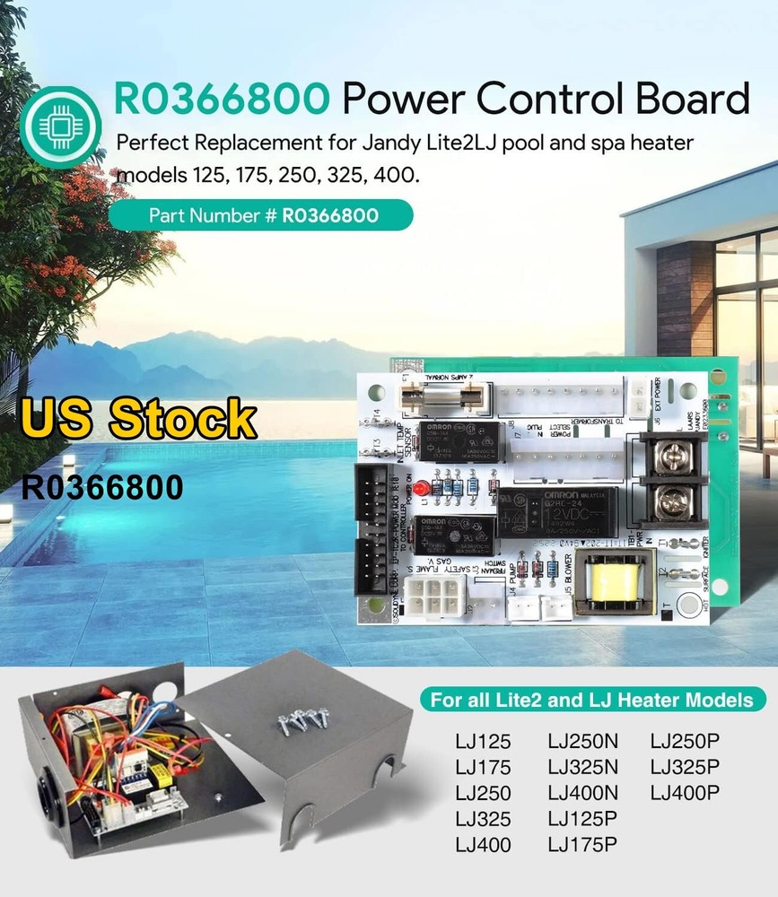 R0366800 Power Control Circuit Board Replacement for Jandy Lite2LJ 125/ 175/ 250