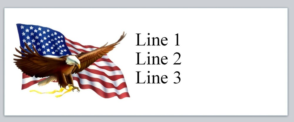 Personalized Address Labels US Flag (A3)