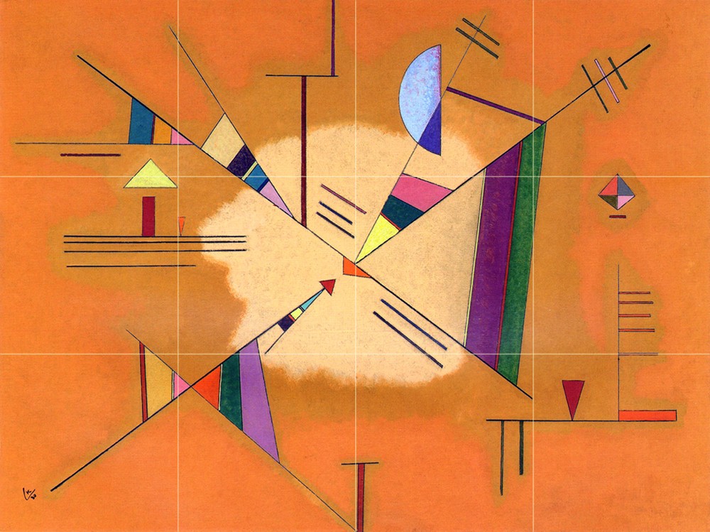 24 x 18 Art Wassily Kandinsky Ceramic Mural Backsplash Bath Tile #2365