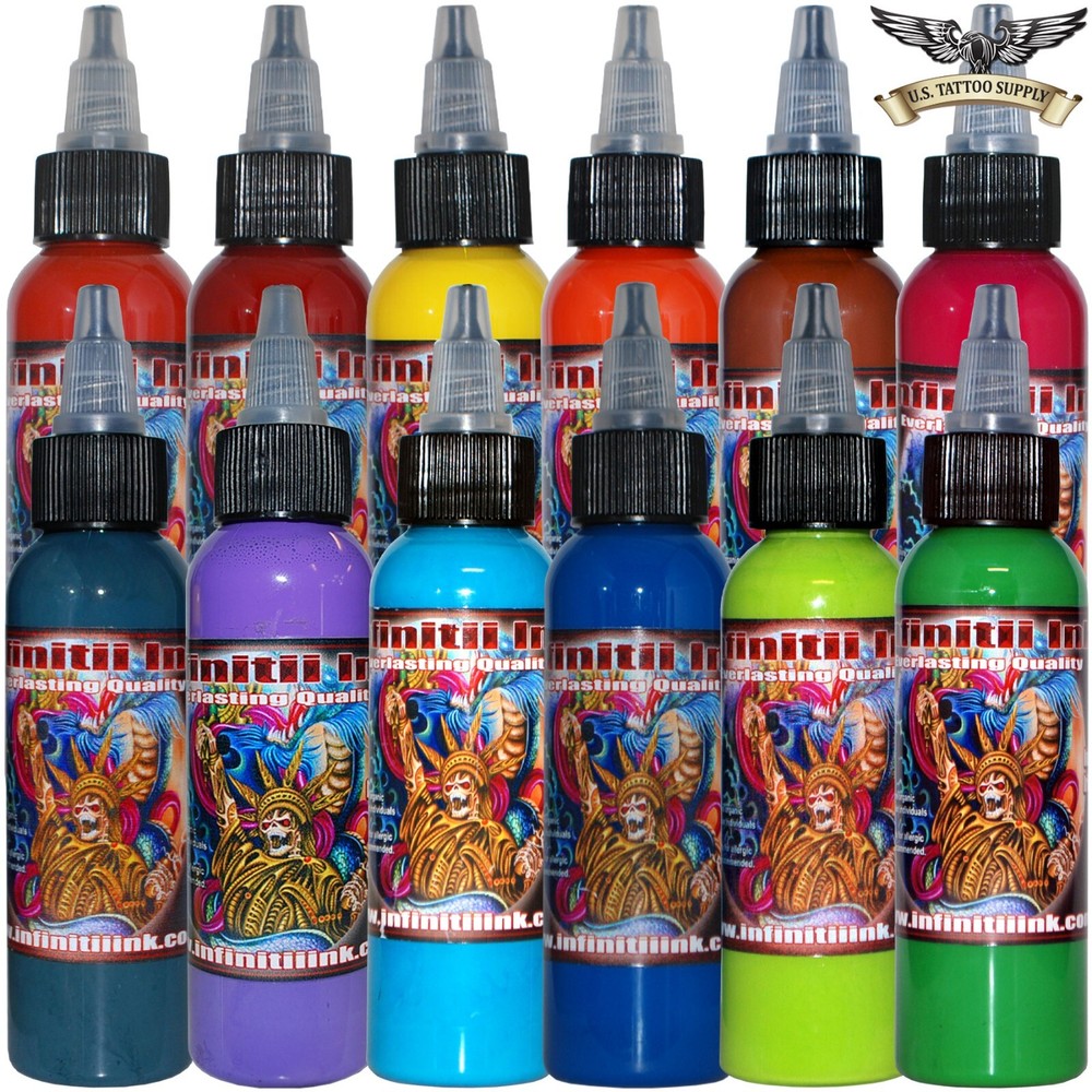 Infinitii Tattoo Ink 12 Colors 2oz Set #1